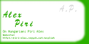 alex piri business card